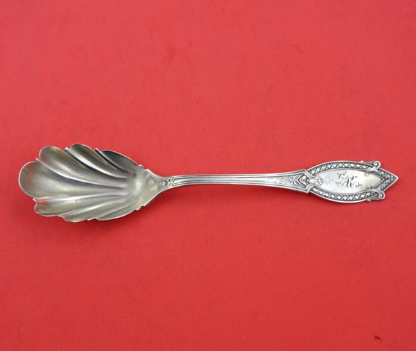 Diamond by John Polhamus and Shiebler Sterling Silver Sugar Spoon Shell 7"