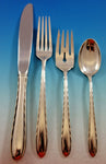 Silver Flutes by Towle Sterling Silver Flatware Set for 12 Service 58 pieces