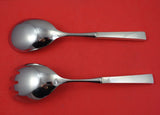 Continental by Tuttle Sterling Silver Salad Serving Set 2pc HH WS Original 11"
