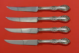 Wild Rose by International Sterling Silver Steak Knife Set 4pc HHWS Custom