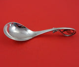 Blossom by Unknown Sterling Silver Gravy Ladle 3-D Ornamental Leaf Bead Handle
