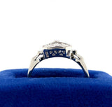 14k Vintage Genuine Natural Diamond Ring Pierced Chased (#J5561)