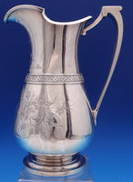 Tiffany and Co Sterling Silver Water Pitcher Antique Ivy #437 11" (#8399)