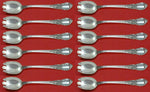 American Victorian by Lunt Sterling Silver Ice Cream Dess. Fork Custom Set 12pc