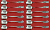 American Victorian by Lunt Sterling Silver Ice Cream Dess. Fork Custom Set 12pc