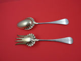 Cashmere by Wood and Hughes Sterling Salad Serving Set AS GW brite-cut 8 3/4"