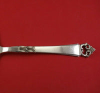 Danish Crown by Frigast Sterling Silver Pea Spoon Pierced with Leaves 9 5/8"