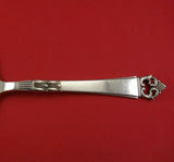 Danish Crown by Frigast Sterling Silver Pea Spoon Pierced with Leaves 9 5/8"
