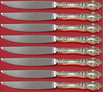 Violet by Wallace Sterling Silver Steak Knife Set 8pc Not Serrated Custom