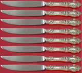 Violet by Wallace Sterling Silver Steak Knife Set 8pc Not Serrated Custom