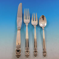 Royal Danish by International Sterling Silver Flatware Set for 8 Service 56 pcs