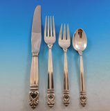 Royal Danish by International Sterling Silver Flatware Set for 8 Service 56 pcs