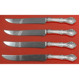 King Edward by Gorham Sterling Silver Steak Knife Set 4pc HH WS Custom 8 1/2"