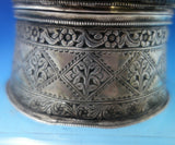 India Sterling Silver Tea Caddy with Gold Plated Top c.1950 7.6 ozt. (#5465)