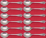 Grande Baroque by Wallace Sterling Silver Cream Soup Spoon Set 12 pieces 6"