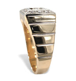 10k Yellow Gold Genuine Natural Diamond Men's Ring Size 13.25 Jewelry (#J7494)