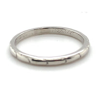 950 Platinum Wedding Band Ring Jewelry Engraved Date 1927 Size 7 (#J5835)