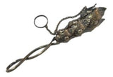 Silver Tussie Mussie Posey Posy Holder with Triple Leaf Cup (#J1268)