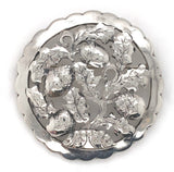 Sterling Kalo Round Oak Leaf and Acorns Pin Handwrought by Bjarne Axness #J6837