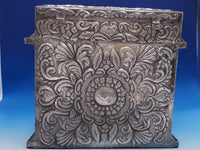 Repousse by Unknown Sterling Silver Jewelry Casket Top Opens w/6 Drawers (#7951)