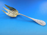 Japanese by Tiffany and Co Sterling Silver Salad Serving Fork GW Fluted 9 1/2"