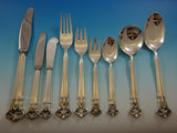 Monica by Cohr Danish Sterling Silver Flatware Set For 12 Service 113 Pcs