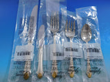 Edgemont Gold by Gorham Sterling Silver Flatware Set 8 Service 49 pcs Dinner New