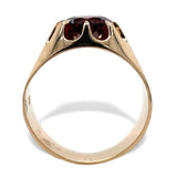 10k Rose Gold 1.71ct Genuine Natural Garnet Men's Ring Belcher Size 7.25 #J7212