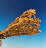Gilt Bronze Tussie Mussie Acorns Clip Posey Posy Holder (#J1313)