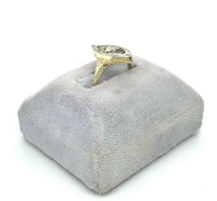 14k White/Yellow Gold Hand Engraved Filigree Genuine Natural Diamond Ring #J5350