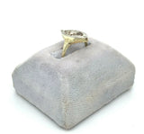 14k White/Yellow Gold Hand Engraved Filigree Genuine Natural Diamond Ring #J5350