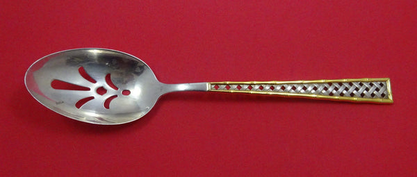 Golden Tradewinds by International Sterling Silver Serving Spoon Pcd Orig 8 5/8"