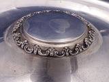 Italian .800 Silver Caviar Bowl w/Ice Tray Figural 3-D Giants Amber Stones #8301