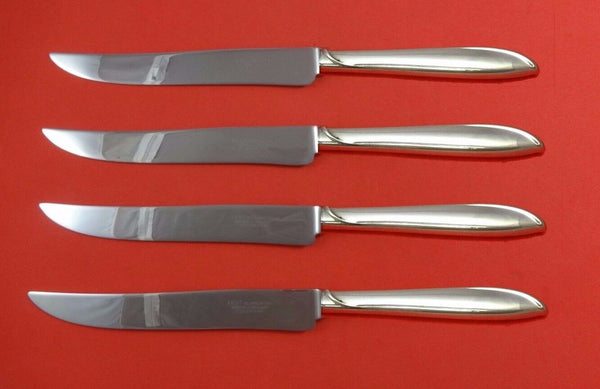 Silver Rhythm by International Sterling Steak Knife Set Texas Sized Custom