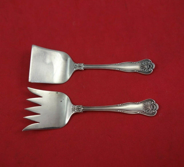 Asprey English Sterling Silver Sardine Server Set 2-Piece 4 1/2" Silverware