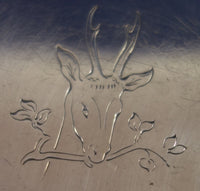 Georg Jensen Sterling Silver Coaster with Engraved Deer #296A (#1682)