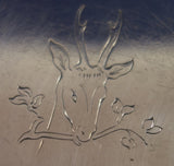 Georg Jensen Sterling Silver Coaster with Engraved Deer #296A (#1682)