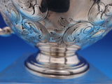 Elkington English Victorian Sterling Silver Tea Pot 3-D Finial Chased (#8437)