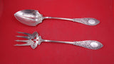 Arabesque by Whiting Sterling Silver Salad Serving Set brite-cut  12 1/2"