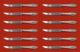 Mount Vernon by Lunt Sterling Silver Steak Knife Serrated Set 12pc 8 1/2" Custom