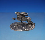 English .800 Silver Place Card Holder Rabbit Figural 3/4" x 1 3/8" x 1" (#5269)