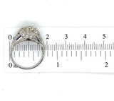 Art Deco Platinum 1.31ct Diamond Ring w/Lab-Created Sapphires GIA Report #J5928
