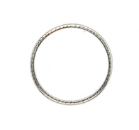18k White Gold Wedding Band Ring with Engraved Sides Size 8.5 Jewelry (#J5877)