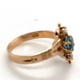 10k Yellow Gold .48ct Fine Genuine Natural Aquamarine Ring (#J5563)