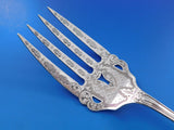 Dew Drop by Shiebler Sterling Silver Cold Meat Fork Pcd Bright-cut 8 5/8" Rare