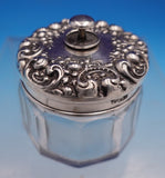 La Pierre Sterling Silver and Glass Dresser Jar with Knob GW Interior (#9163)