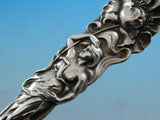 Raphael by Alvin Sterling Silver Tomato Server Pierced with Poppy Flower 8 1/4"