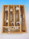 Dawn Rose by International Sterling Silver Flatware Set Service 20 Pieces Floral