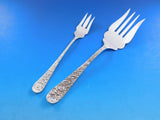 Rose by Stieff Sterling Silver Flatware Set for 12 Service 82 pc Repousse Dinner
