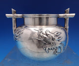 Hung Chong Chinese Export Sterling Silver Sugar Bowl w/Dragon and Bamboo (#8440)